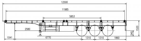 Skeleton Semi Trailer